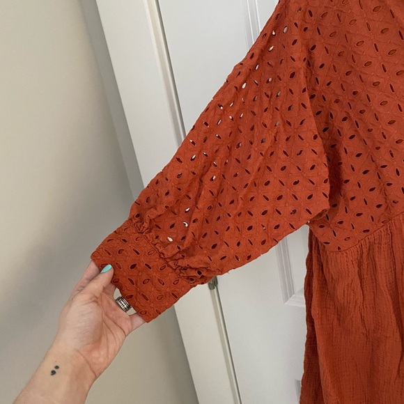 Rust Tunic Blouse - Picture 3 of 7